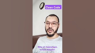 ixcham metodlar #cleancode #dasturlash #tozakod #ozbektilida #virtualdars