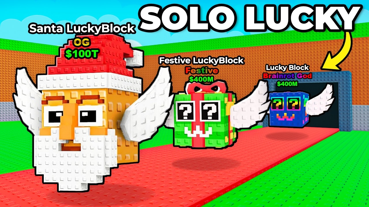 De $0 a $100 TRILLONES con SOLO LUCKY BLOCKS?! en Steal a Brainrot
