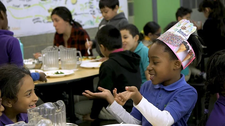 Family-style meals at Mott Haven Academy