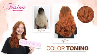 How To: Lift, Tone and Deposit Color | Blonde to Copper with Fusion Hair Professional screenshot 5