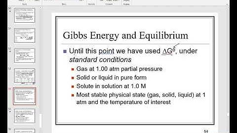 Gibbs Energy Calculations, Equilibrium, Non Standard Gibbs Energy