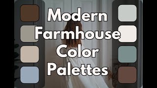 Modern Farmhouse Sherwin Williams Color Palettes