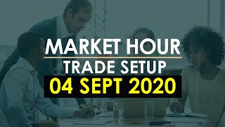 Intraday Trade Setup I 4 September 2020 I Stock Market News I Market Hour