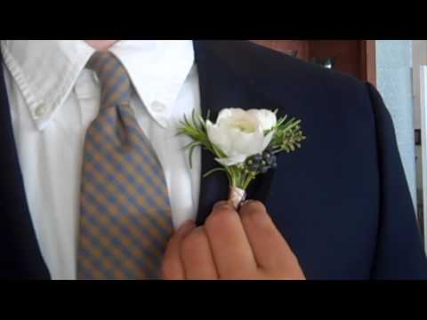 How to put on a boutonniere