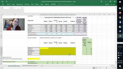 Demand Allocation Model Solved in Excel