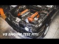 E30 V8 BUILD M62 ENGINE TEST FIT!!