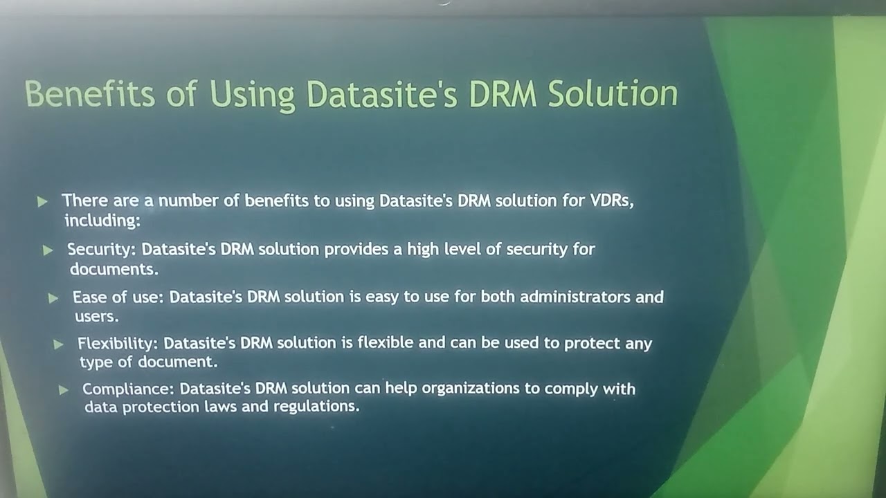 Datasite Solves the DRM Dilemma for Virtual Data Rooms