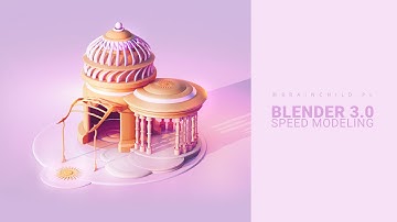 BLENDER 3.0 | TEMPLE 3D Modeling & Rendering Process