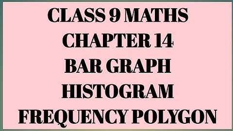 CLASS 9 maths/chapter 14/ exercise 14.3/ bar graph/ histogram/ frequency polygon