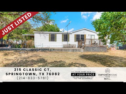 215 Classic Court, Springtown, TX home video tour
