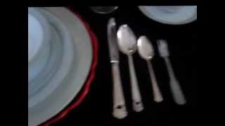Proper use and placement of dinnerware and silverware