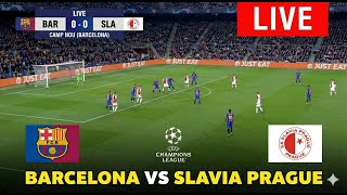 🔴LIVE: BARCELONA VS SLAVIA PRAGUE | CHAMPIONS LEAGUE 2025 | SIMULATION GAMEPLAY