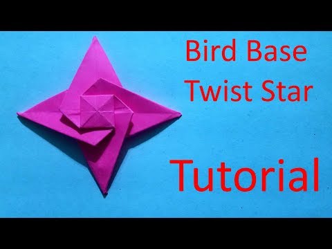 Origami Bird Base Twist Star (Tutorial)