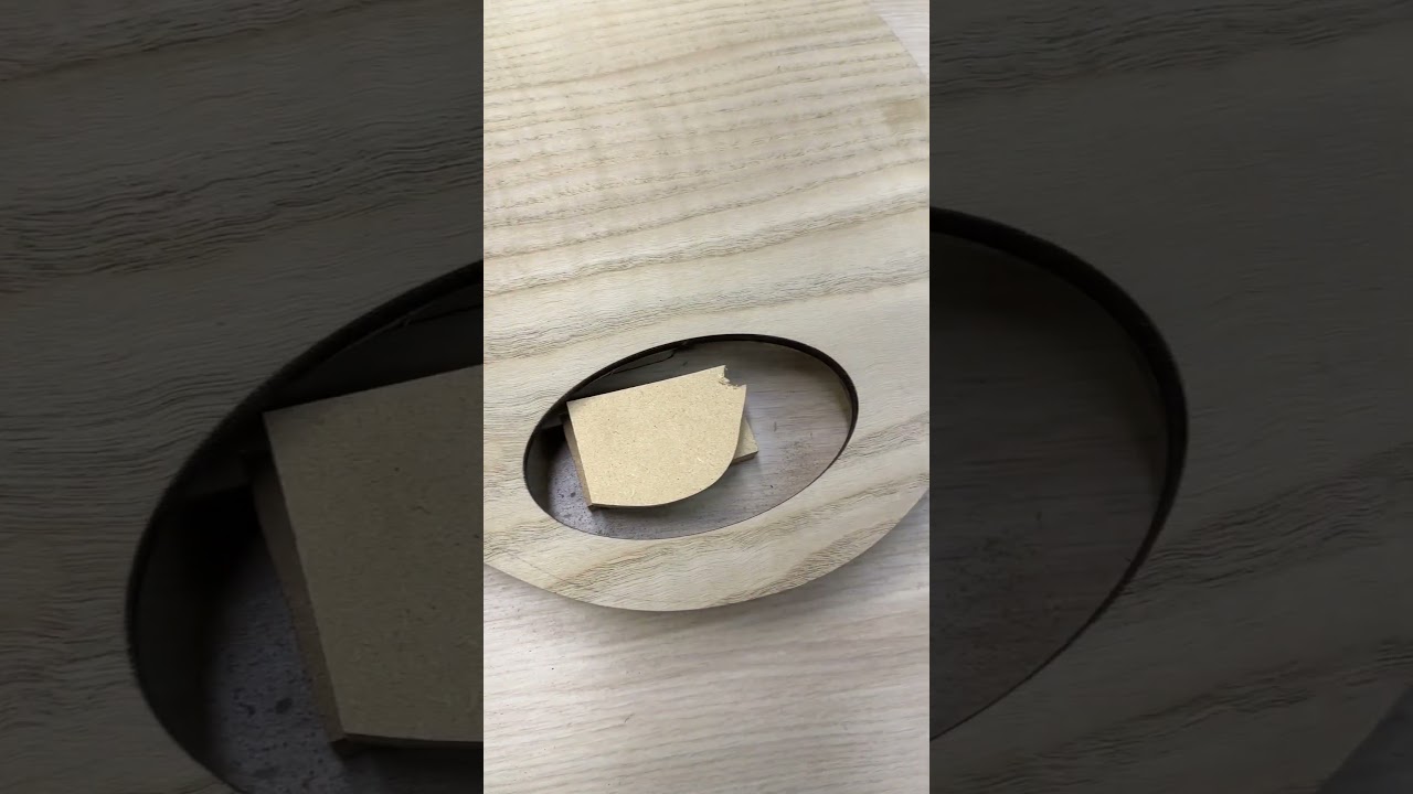 Perfect grain match laser cut cavity cover.  