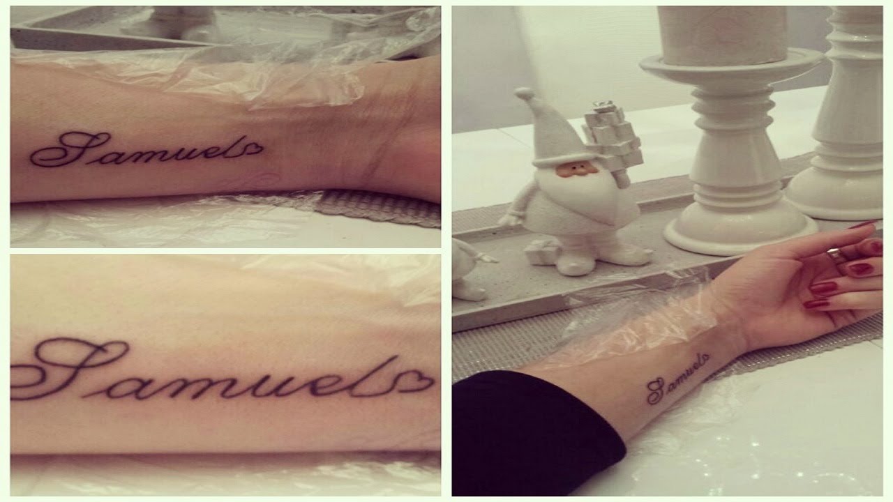 Frau unterarm tattoo schriften innenseite Tattoo Schriftzug