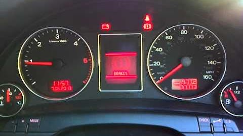 Audi A4 Intermittent Brake Light Warning on Start Up