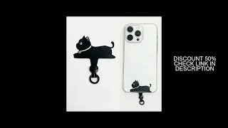 Cartoon Panda Cat Dog 360 Rotatable Metal Phone Tether Tab Patch Gasket Cellphone Lanyard Hanging Ro