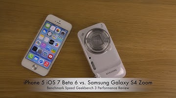 iPhone 5 iOS 7 Beta 6 vs. Samsung Galaxy S4 Zoom - Benchmark Speed Geekbench 3 Performance Review