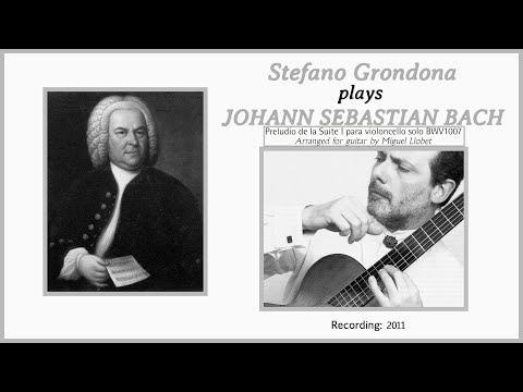 Stefano Grondona plays J.S. BACH "Cello Suite I, BWV 1007-Prelude" arranged by M. Llobet (rec. 2011)