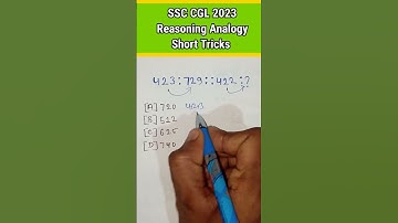 SSC CGL 2023||Reasoning Analogy Short Tricks ssc cgl,ssc chsl,ssc mts,ssc gd,bssc cgl#ssc#shorts