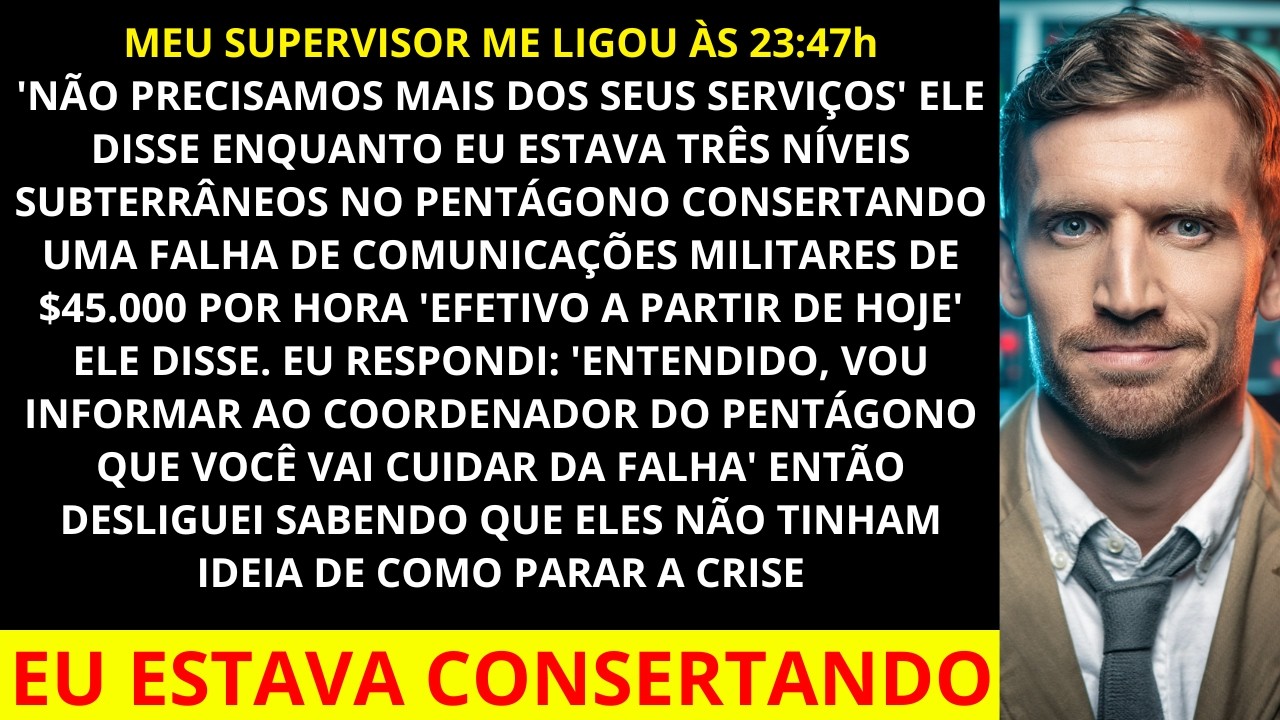 Fui Demitido Enquanto Impedia um Ataque ao Pentágono que Custava US$ 45 Mil por Hora. Eu Disse...