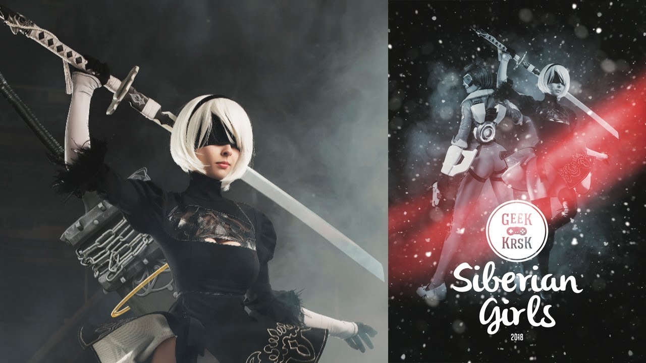 Siberian Girls by Geek KRSK 2018 - 2B (NieR: Automata) cosplay backstage