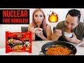 NUCLEAR SPICY FIRE NOODLES - COUPLE CHALLENGES (MUKBANG)