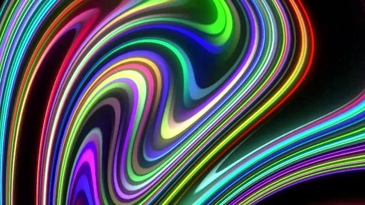 Abstract colorful liquid neon line animated background video , No Copyright, VJ loop