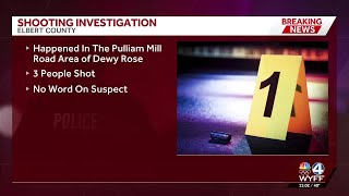 Investigation underway after 3 people shot in Elbert County, deputies say