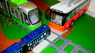 Siku Articulated Bus 1617 , Dickie Toys City Liner Tram And Other Vehicles