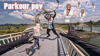 SKIBIDI TOILET HILARIOUS PARKOUR 04 ( Epic Parkour Pov Chase )