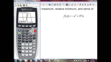 sec6 2 p2 using a calculator to find max, min, & zeros