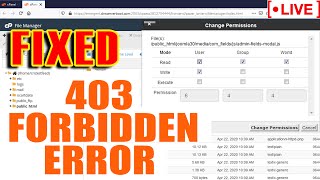 [🔴LIVE] How to fix 403 Forbidden error?