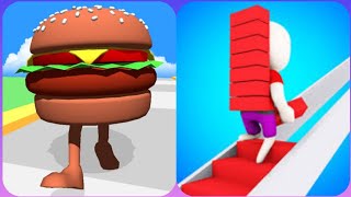 Lovely Game Bridge Race 3D vs Sandwich run 3D🛑⚫️🟣Big Levels Android iOS Gameplay HT3B screenshot 5