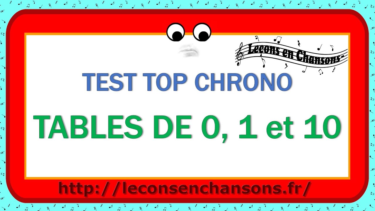 Test Top Chrono Tables de 0,1 et 10 YouTube