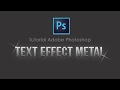Tutorial Adobe Photoshop Bahasa Indonesia, Cara Membuat Text Effect Metal