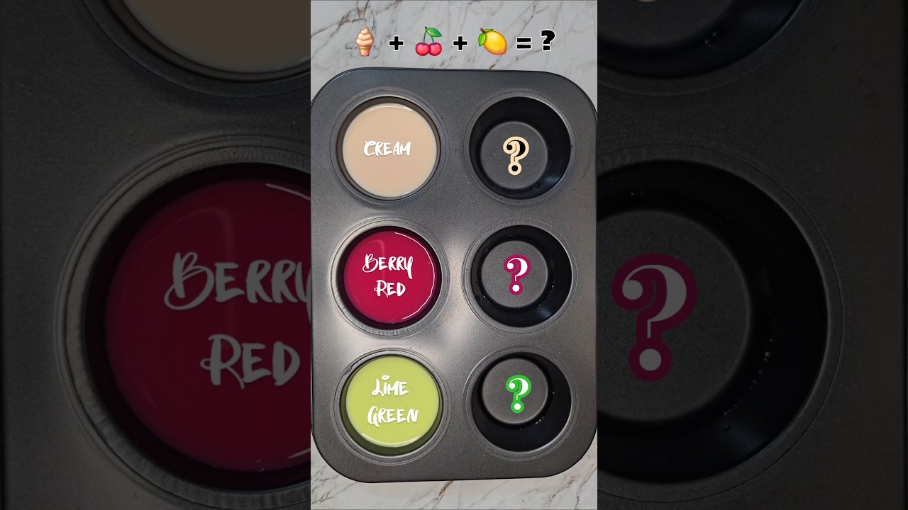 Color mixing 3 colors to create 3 new colors 🎀 | Satisfying color mixing asmr 