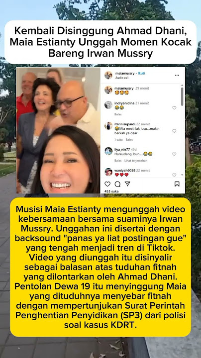 Kemarin Momen Bahagia,sekarang saling singgung antara ahmad dhani dan bunda maia #shorts #celebrity