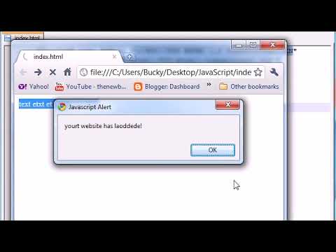 Beginner JavaScript Tutorial – 23 – onMouseOver   onLoad