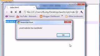 Beginner JavaScript Tutorial – 23 – onMouseOver   onLoad