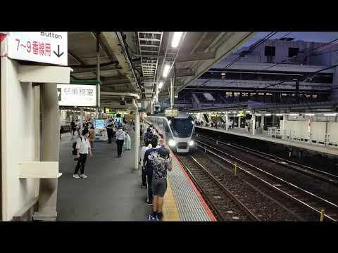 大宮駅でサフィール踊り子の回送列車発車シーン