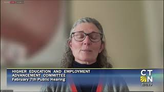 State Representative Rachel Khanna in the Higher Education and Employment Advancement Committee