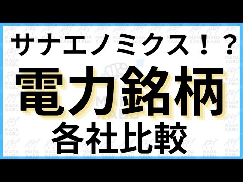 【電力銘柄】高市政権誕生でエネルギー銘柄に注目が集まるが果たして電力銘柄はどうなのか比較してみる