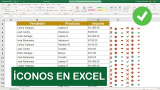 Formato condicional con íconos en Excel