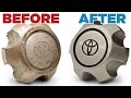 How to: Plastic Wheel Center Cap Restoration. Prep & Paint = Professional Results at Home