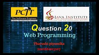 Web programming Question 20