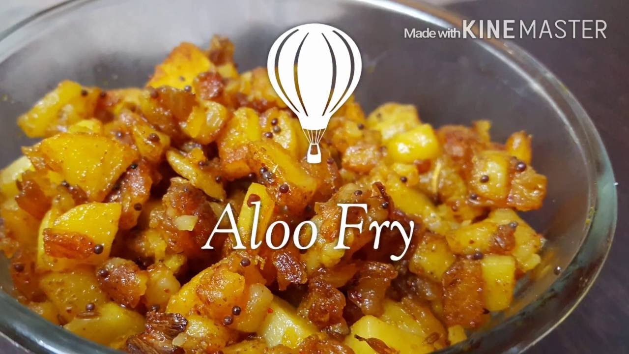 Aaloo/Potato fry - Andhra Style (In Less Than 5 Minutes!!)