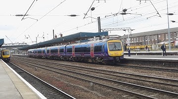 Double TransPennine Express Class 170 leaves Doncaster (29/6/15)