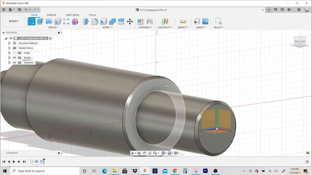 Fusion 360 CAM Tutorial 1.5 Compressor Pin