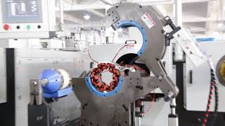 EV motor stator manufacturing and coil inserting machine